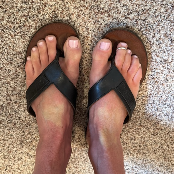 Chanel (Authentic) Leather Sandals - Picture 1 of 10